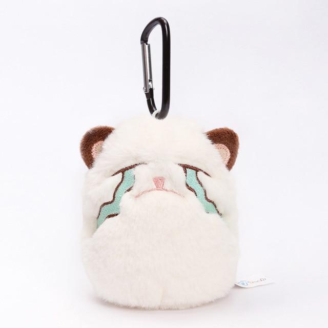 MICROPLUSH 12cm Grouchy Kitten Cat Plush Clip Keychain Mini Charm Bag Pendants Angry Cat Soft Stuffed Animal Toys Plushie Throw