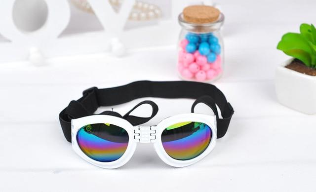 Fashion Dog Sunglasses Cool Pet Dog Accessories Adjustable Glasses For French Bulldogs Medium Big Dog Waterproof Goggles 20S2