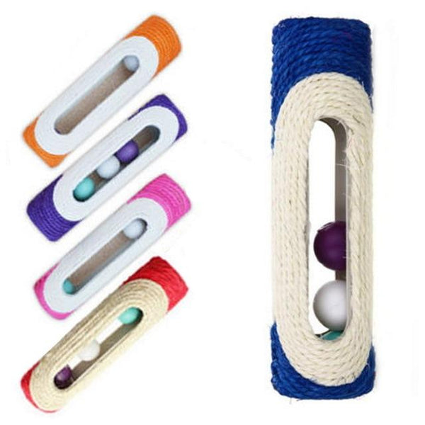 Cat Scratcher Rolling Tunnel Sisal Ball Trapped With 3 Ball Toys for Cat interactive Training Scratching Toys