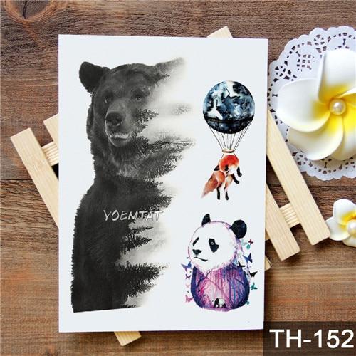 Waterproof Temporary Tattoo Sticker wolf tiger pattern tattoo Water Transfer body art fake tattoo for women men