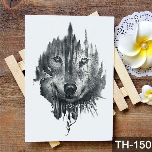 Waterproof Temporary Tattoo Sticker wolf tiger pattern tattoo Water Transfer body art fake tattoo for women men