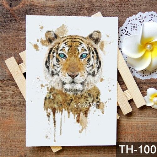 Waterproof Temporary Tattoo Sticker wolf tiger pattern tattoo Water Transfer body art fake tattoo for women men