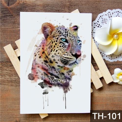 Waterproof Temporary Tattoo Sticker wolf tiger pattern tattoo Water Transfer body art fake tattoo for women men