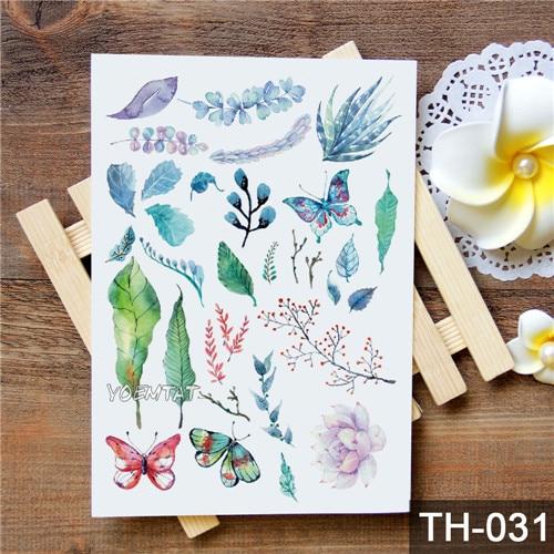 Waterproof Temporary Tattoo Sticker Watercolor Cute little animal pattern tattoo Water Transfer body art fake tattoo