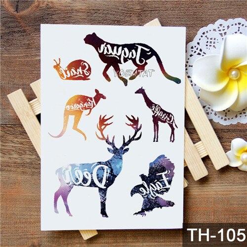 Waterproof Temporary Tattoo Sticker Watercolor Cute little animal pattern tattoo Water Transfer body art fake tattoo
