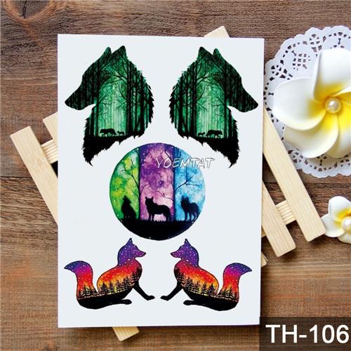 Waterproof Temporary Tattoo Sticker Watercolor Cute little animal pattern tattoo Water Transfer body art fake tattoo