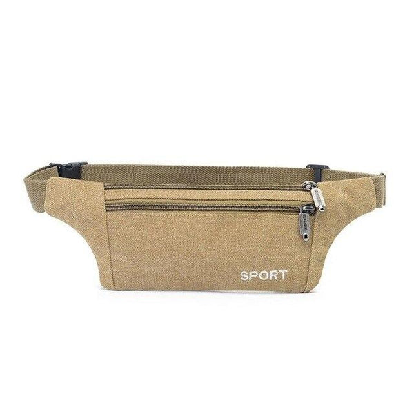 Men Running Waist Bag Jogging Cycling Hiking Canvas Sports Bags Fitness Accessories