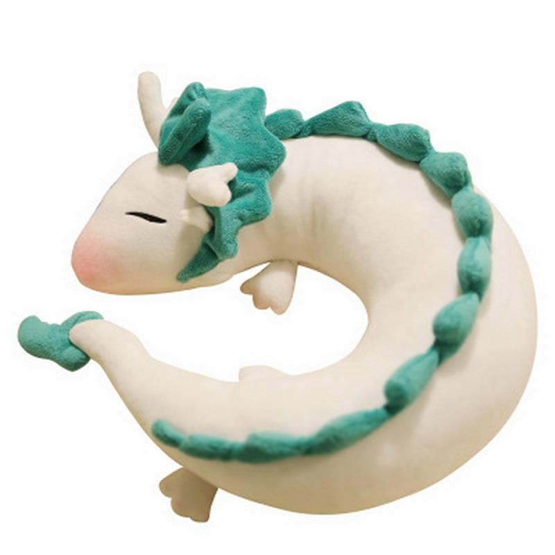 Fashion Cartoon Dragon Anime Miyazaki Hayao Spirited Away Haku Cute U Shape Doll Plush Toys Pillow dolls gift for Children&Kids