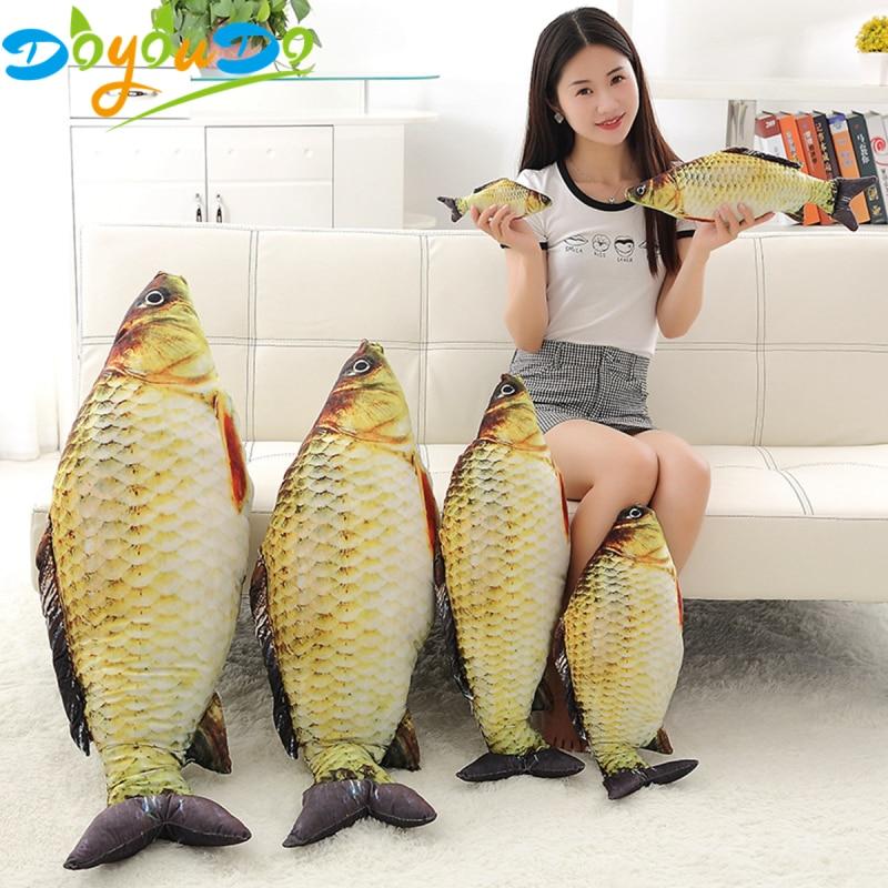 1pc Fashion Simulation Carp Stuffed Fish Plush Toys Pillow Kids Creative Sofa Bed Pillow Appease Baby Kids Toy Christmas Gift