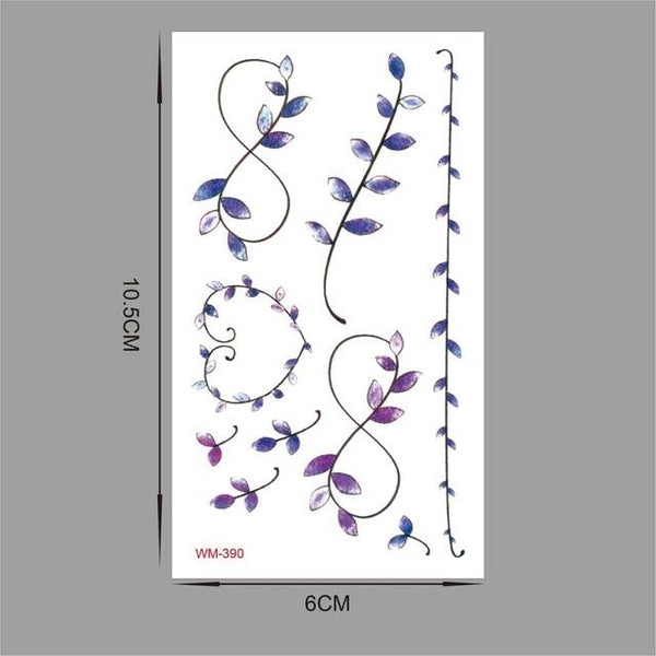 300 Models waterproof temporary tattoo tatoo henna fake flash tattoo stickers Taty tatto Fresh grass SYA013