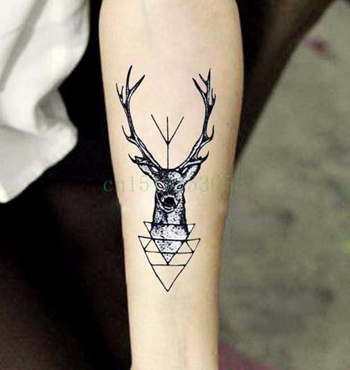 Waterproof Temporary Tattoo fox wolf wolves whale owl geometric animal tatto flash tatoo fake tattoos for girl women man kid 7
