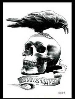 1pc hot sale Black Wolf with Feather Dreamcatcher Cat owl Cool Beauty arm big Tatoo Waterproof Temporary Tattoo Stickers 21*15cm