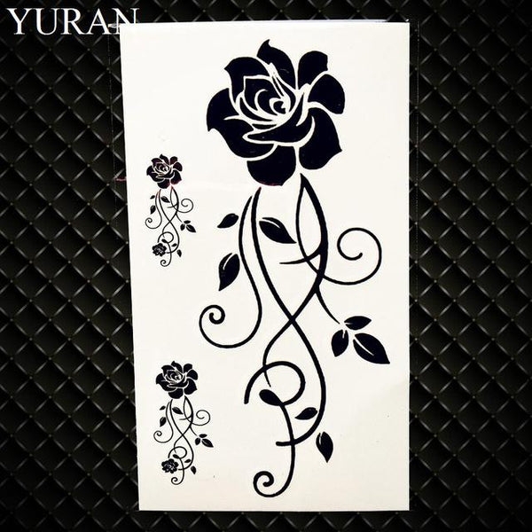 Watercolor Dream Catcher Temporary Tattoo Women Tribal Tattoo Sticker Black Dreamcatcher Fake Flash Tatoo Girl Body Arm Shoulder