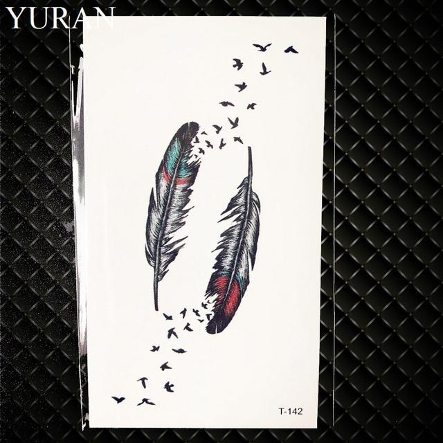 Watercolor Dream Catcher Temporary Tattoo Women Tribal Tattoo Sticker Black Dreamcatcher Fake Flash Tatoo Girl Body Arm Shoulder