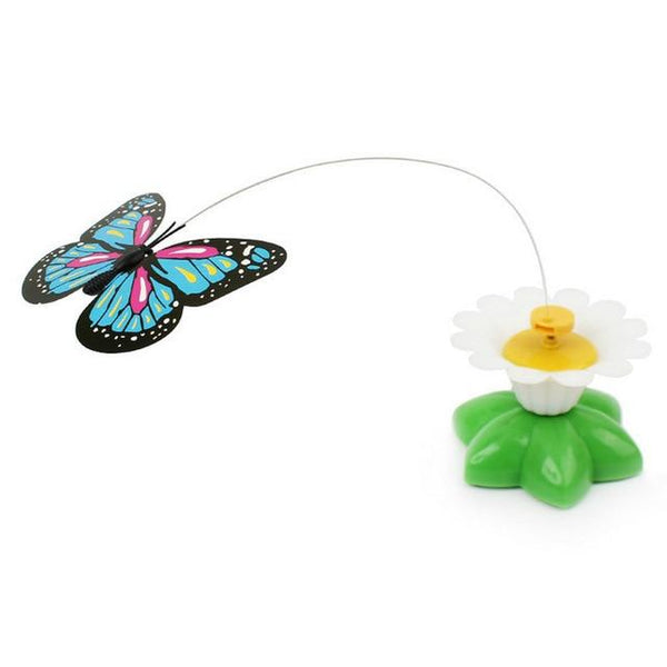 Cat Toy Electric Rotating Colorful Butterfly Animal Toys Plastic Funny Pet Interactive Training For Cats Dropshipping