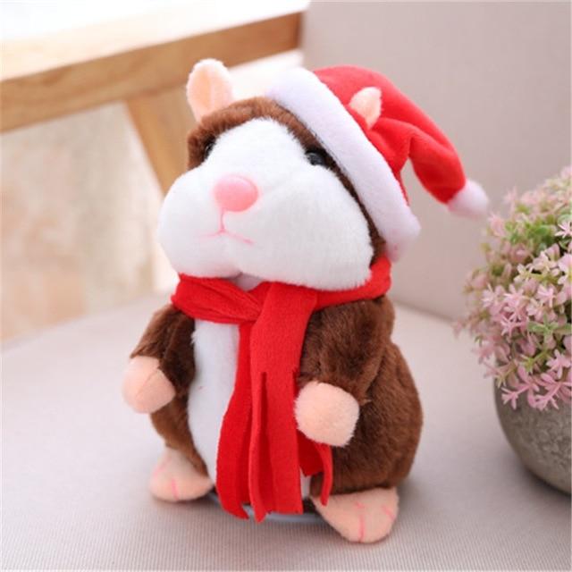 Talking Hamster Mouse Pet Christmas Toy Speak Talking Sound Record Hamster Educational Plush Toy for Children Christmas Gift