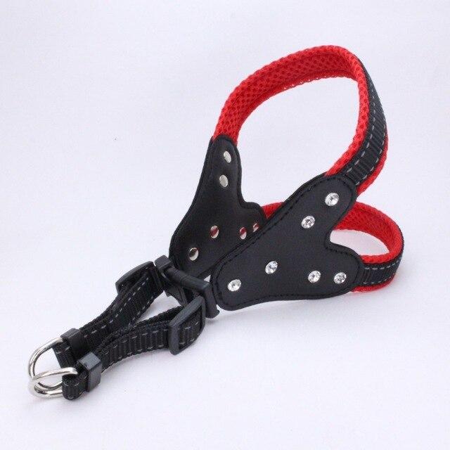 Dog Harness Mesh Pet Chest Back Harness With Traction Belt For Dogs Reflective 6 Colors Pet Daily Training Walking