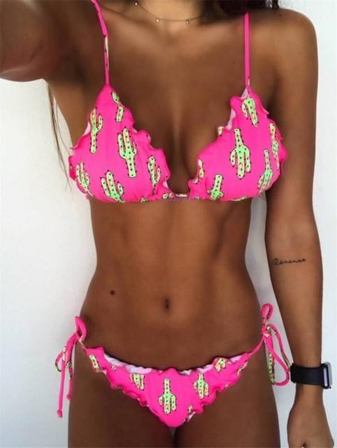 Floral print bikinis 2018 new swimwear women swimsuit beach bathing suit maillot de bain femme biquini sexy brazilian bikini set