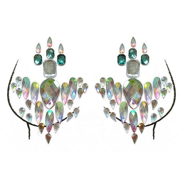 1 Sheet Adhesive Jewel Sticker Sticky Face Crystal Gems Festival Party Makeup Chest Tattoos Stickers Body Make Up 12 Styles
