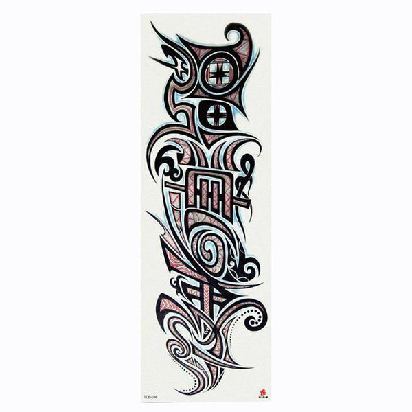 2018 New Full Flower Arm Tattoo Sticker Skeletons and Roses Temporary Body Paint Water Transfer Tattoo Sleeve