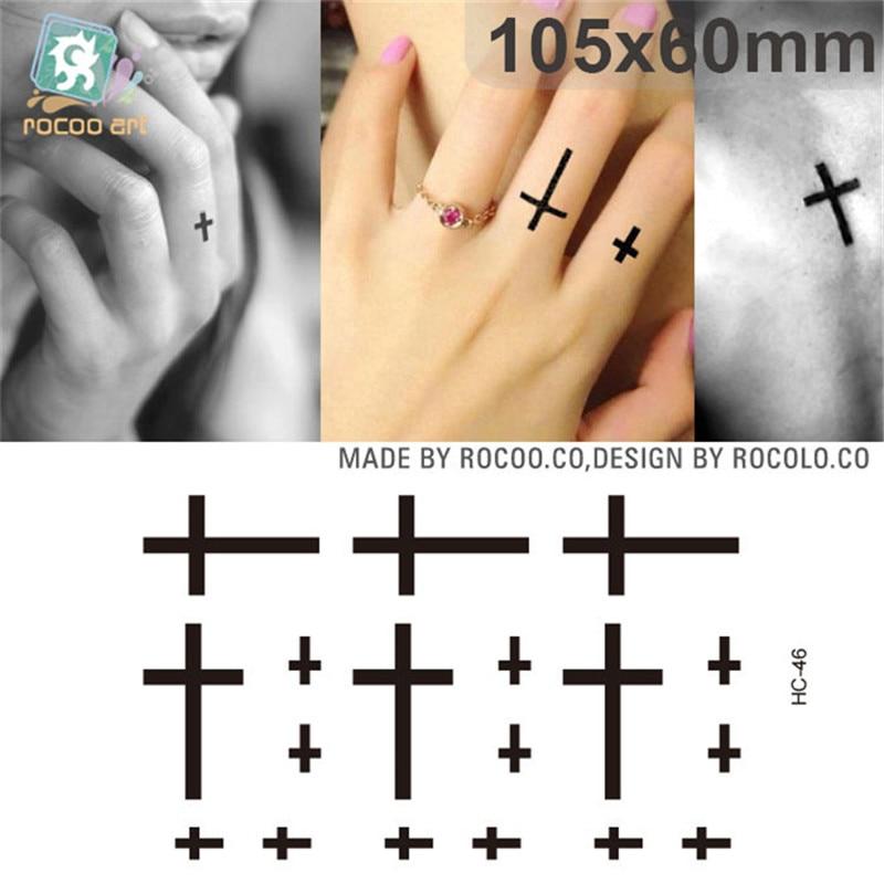 Body Art waterproof temporary tattoos paper for men and women sexy fashion 3d cross design small tattoo sticker HC1046