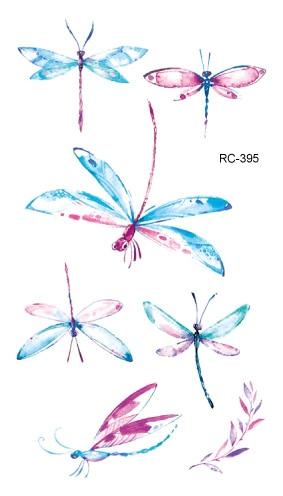 Rocooart RC369-395 New Water Proof Temporary Tattoo Stickers Cartoon Coloful Kid's Drawing Fox Fake Flash Taty Tattoo tatouage