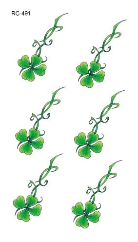 Rocooart RC476-498 New Water Proof Temporary Tattoo Stickers Cartoon Coloful Ink Flowers Leaf Fake Flash Taty Tattoo tatouage