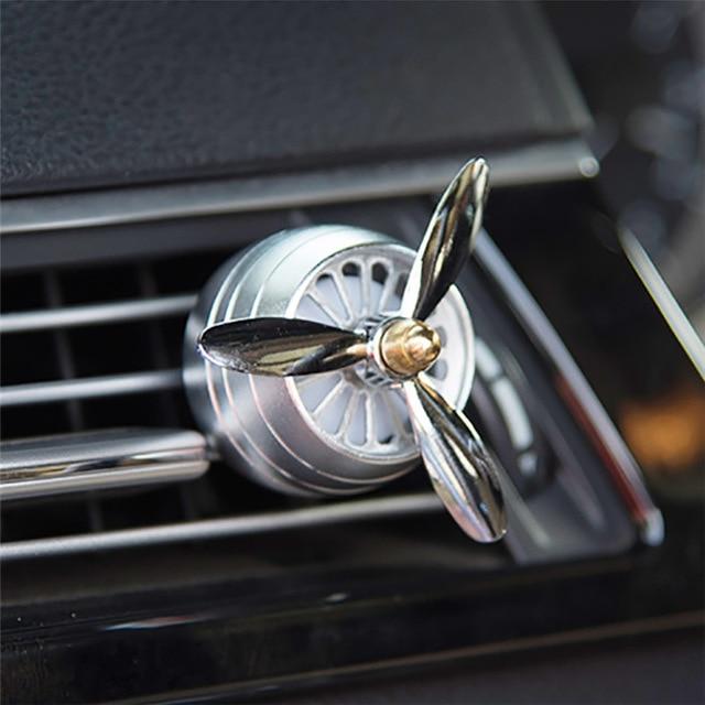 Car Perfume Diffuser Air Freshener LED Light Air Force 3 Vent Outlet Clip Automobiles Decor Propeller Fragrance Smell Ornament