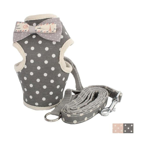 Cute Dot Pattern Vest Small Dog Cat Halter Harness Lead Breathable Mesh Cloth Chest Strap For Dogs 6044032 Pet Puppy Supplies
