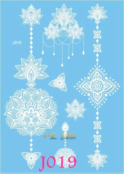 White Henna Dreamcatcher Temporary Tattoo For Women Wedding Body Art Tatoo Paste Waterproof Dream Catcher Fake Tattoo Stickers