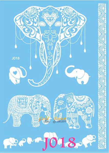 White Henna Dreamcatcher Temporary Tattoo For Women Wedding Body Art Tatoo Paste Waterproof Dream Catcher Fake Tattoo Stickers