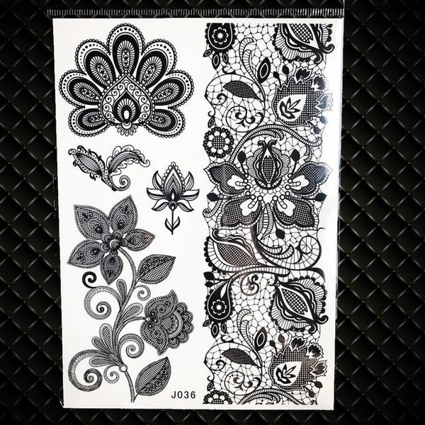 White Henna Dreamcatcher Temporary Tattoo For Women Wedding Body Art Tatoo Paste Waterproof Dream Catcher Fake Tattoo Stickers