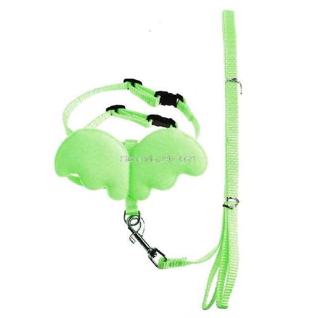 3Sizes Adjustable Angle Wing Pet Dog Cat Rabbit Ferret Pig Harness Leash Lead Strap Nylon Cute