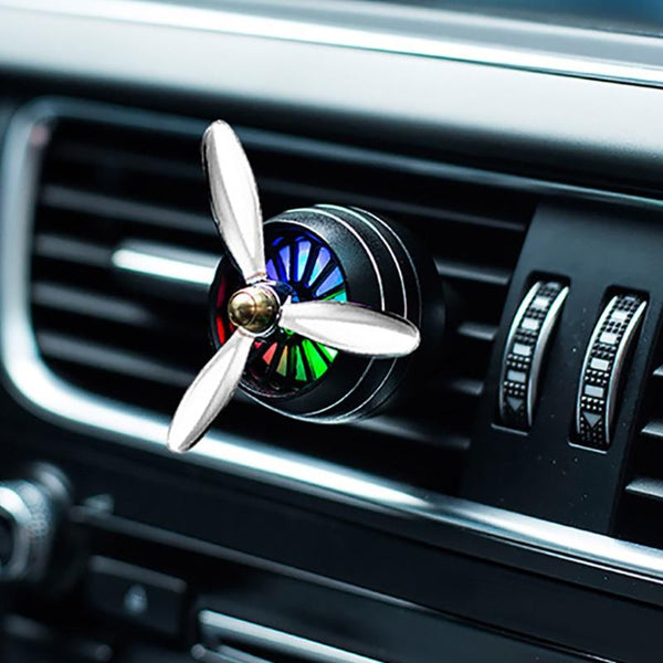 Car Perfume Diffuser Air Freshener LED Light Air Force 3 Vent Outlet Clip Automobiles Decor Propeller Fragrance Smell Ornament