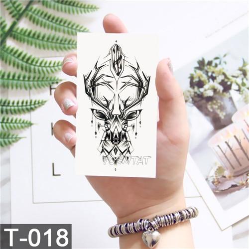 Geometry cool Temporary Tattoo Sticker Women Minimalist lines pattern Body Art New Design Fake Men Tattoos