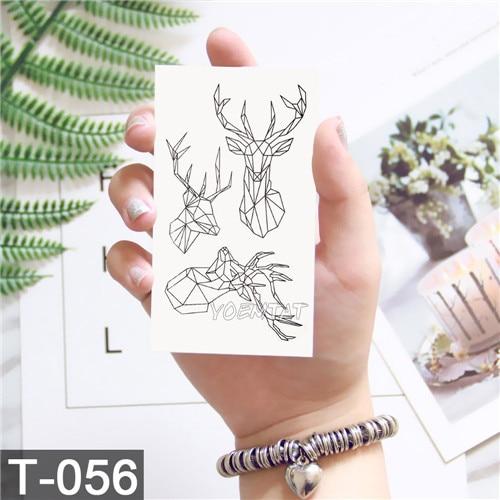 Geometric Planet Temporary Tattoo For Children Girl Moon Forest Waterproof Fake Black Tattoo Stickers Kids Women Ear Tatoos