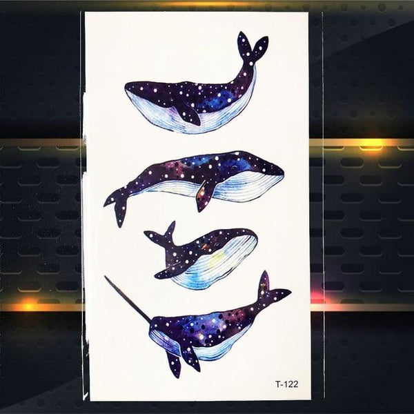 Cute Cosmos Temporary Tattoo Sticker For Children Body Art Fake Black Water Transfer Tattoo Universe Planet Pattern Tatoos Women