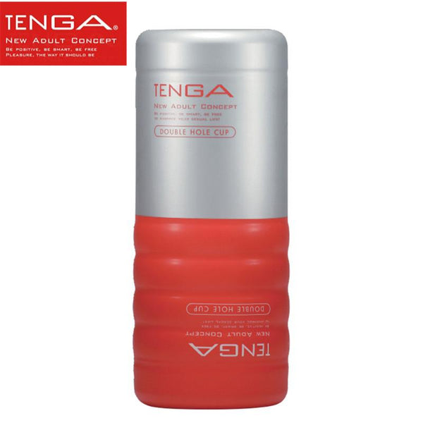 TENGA Double Hole Cup Simulated Vagina Masturbators Cup Suck Realistic Pussy Vigina Anus Sex Toy Shop Product for Men