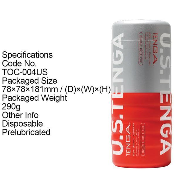 TENGA Double Hole Cup Simulated Vagina Masturbators Cup Suck Realistic Pussy Vigina Anus Sex Toy Shop Product for Men