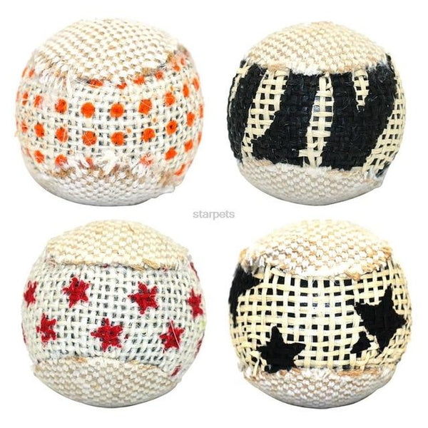 4pcs/pack Ball Cat Toy Interactive Cat Toys Play Chewing Rattle Scratch Catch Pet Kitten Cat Exrecise Toy Balls