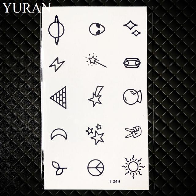 Hot Small Sexy Lips Leaf Black Cartoon Temporary Tattoo Cute Star Tattoo Sticker Love Women Body Finger Art Waterproof Tatoo Kid