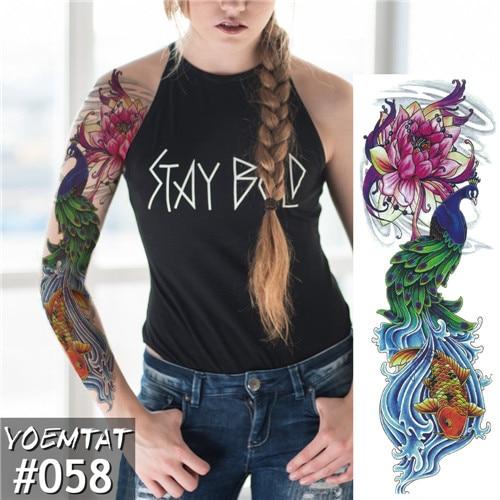 Large Arm sleeve Tattoo Waterproof temporary tattoo Sticker Skull Angel rose lotus Men Full Flower Tatoo Body Art tatto girl