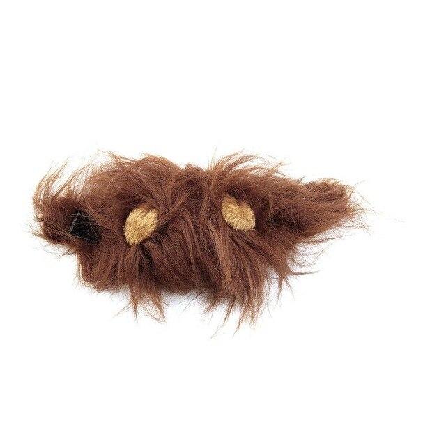 Fashion Cat Lovely Pet Costume Lions Mane Wig for Cat Halloween Christmas Party Dress Up With Ear Pet Apparel Cat Fancy Dress