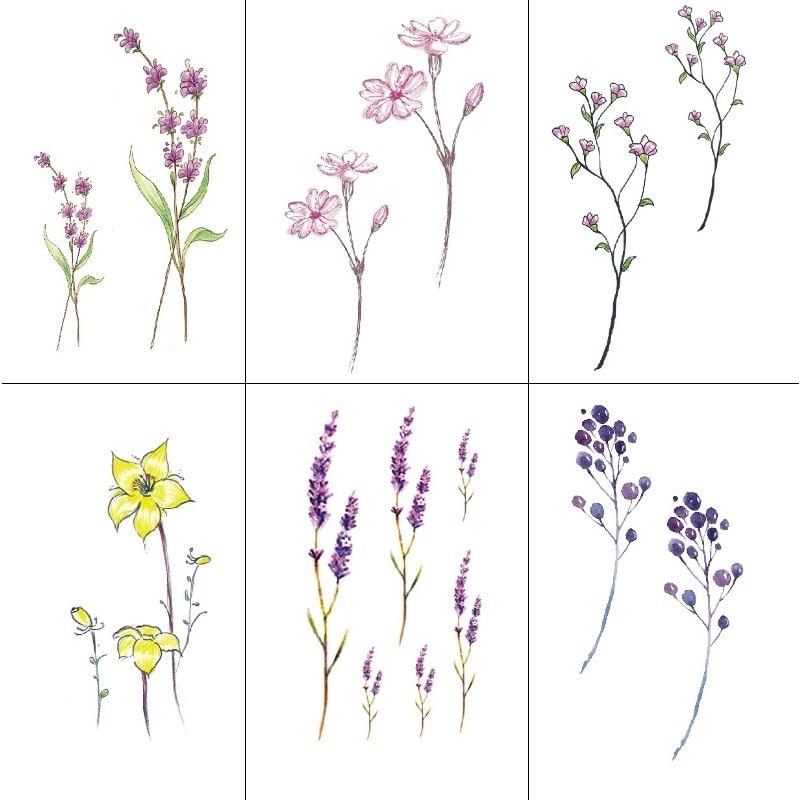 High quality waterproof flower temporary tattoos for women hand tattoo sticker fashion body art arm fake tatoo paper SYA013