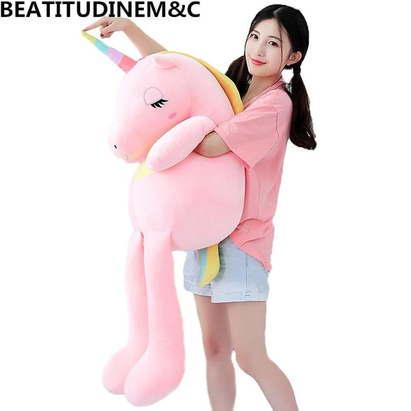 New Large Soft Unicorn Animal Plush Toy Stuffed Toy Girl Gift Children's Toy Sofa Pillow Cushion Home Decoration