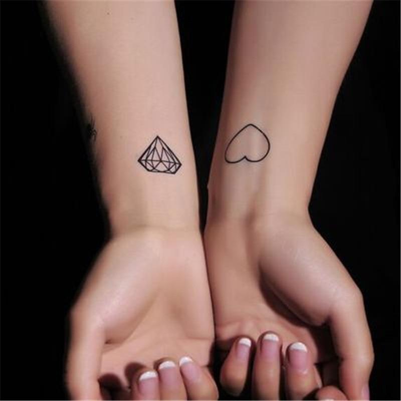 10 patterns blue color heart Diamonds new fashion waterproof temporary tattoo sticker tatoo tatto women flash fake henna WM075