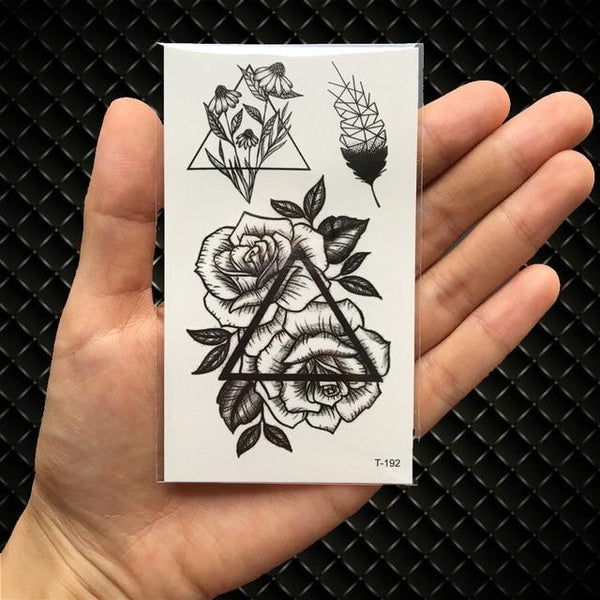 Watercolor Dream Catcher Temporary Tattoo Women Tribal Tattoo Sticker Black Dreamcatcher Fake Flash Tatoo Girl Body Arm Shoulder