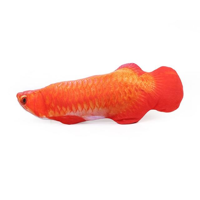 Plush Creative 3D Carp Fish Shape Cat Toy Gift Cute Simulation Fish Playing Toy For Pet Gifts Catnip Fish Stuffed Pillow Doll