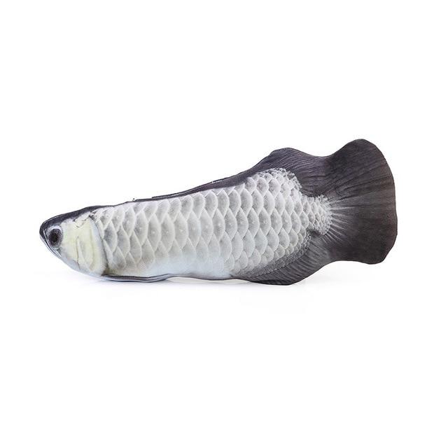 Plush Creative 3D Carp Fish Shape Cat Toy Gift Cute Simulation Fish Playing Toy For Pet Gifts Catnip Fish Stuffed Pillow Doll