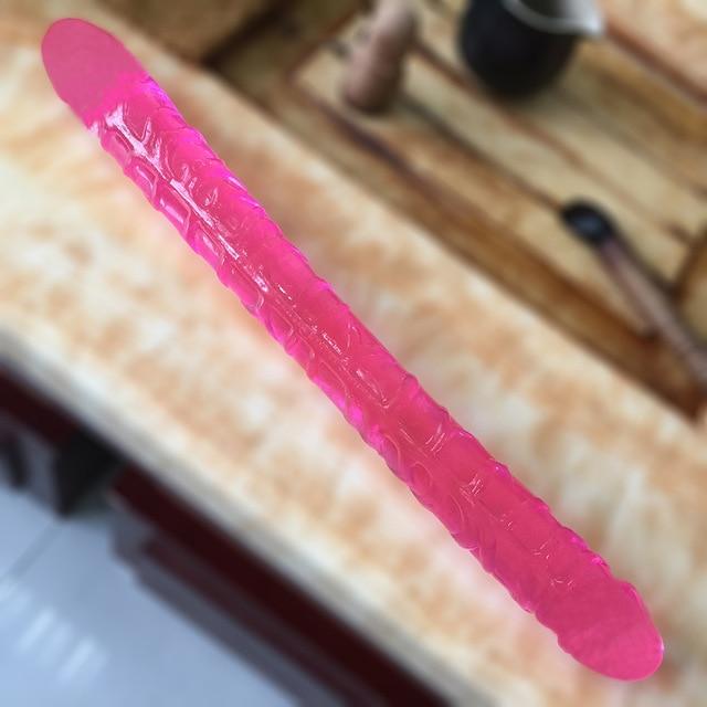 big thick Double Dildo 16.5 Inch 42cm L dual glan penis for Women Gay Lesbian Double Ended Dong Sex Toy Sex Product